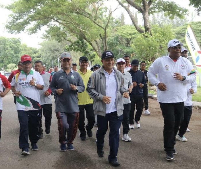 Kadinsos Aceh Ikuti Senam Pagi SKPA Bersama Penjabat Gubernur