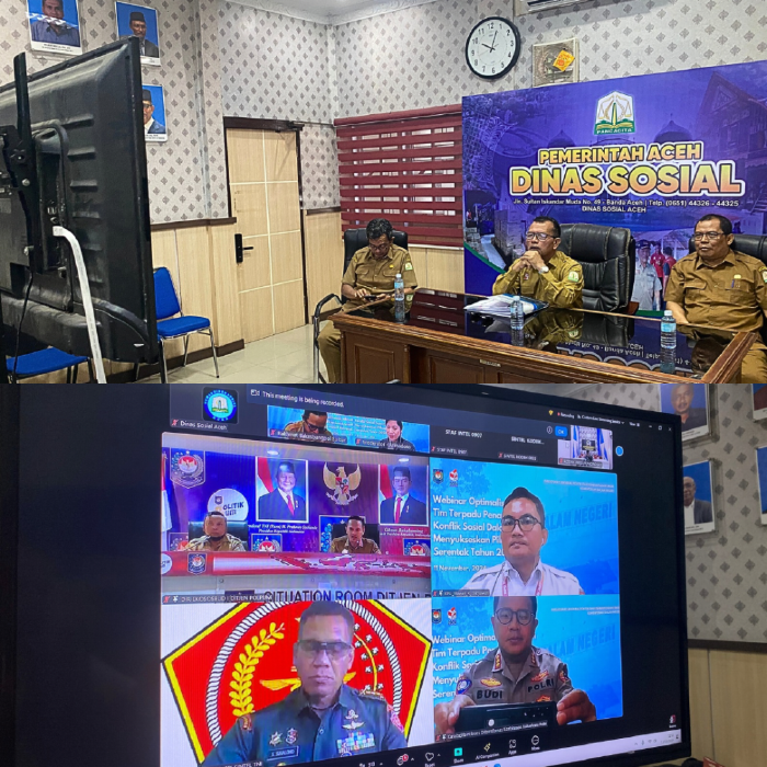Kadinsos Aceh Ikuti Webinar Tim Terpadu Bersama Kemendagri Terkait Penanganan Konflik Sosial Jelang Pilkada Serentak